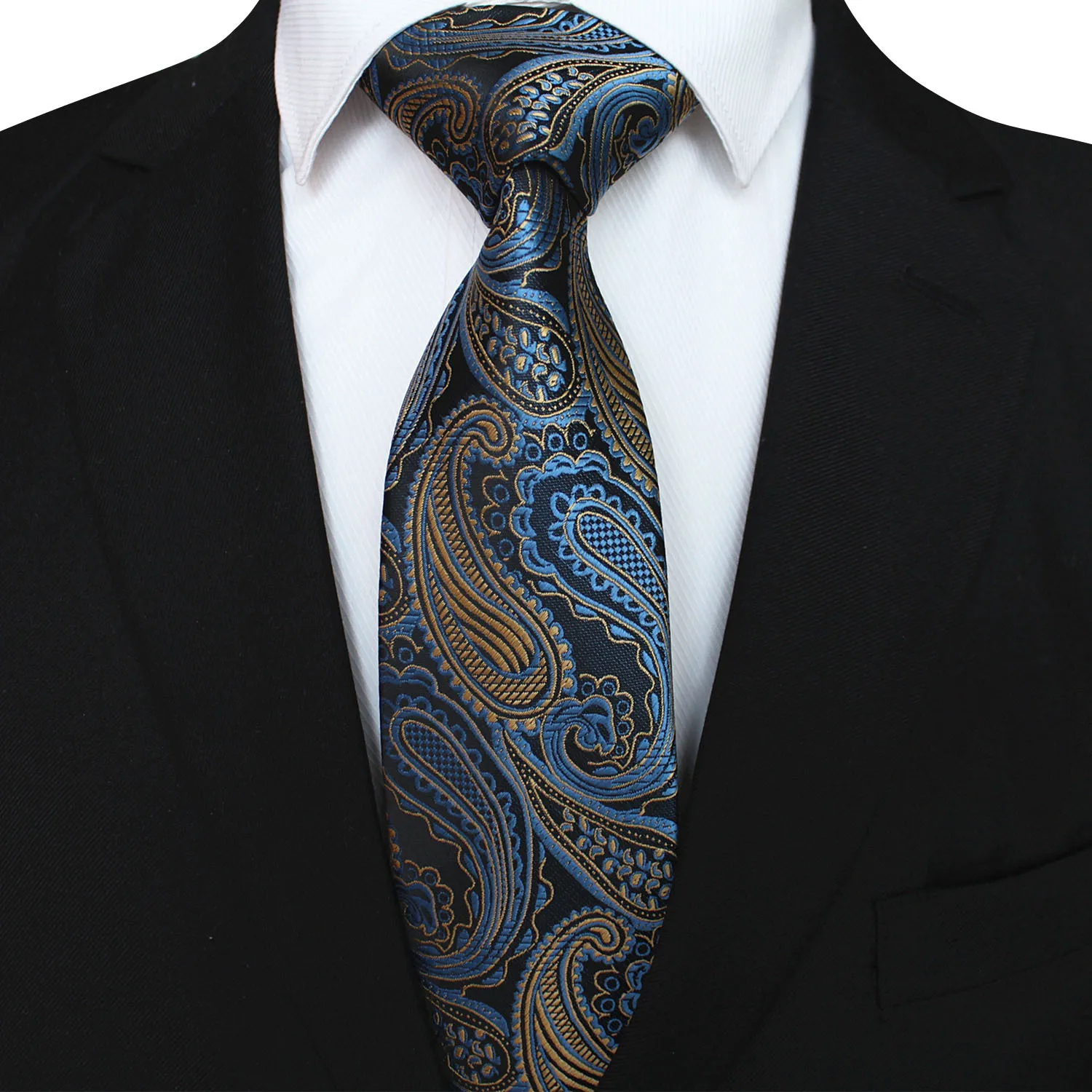 

New spot manufacturers wholesale high quality 8cm men's tie 1200 needle polyester yarn dyed jacquard tie