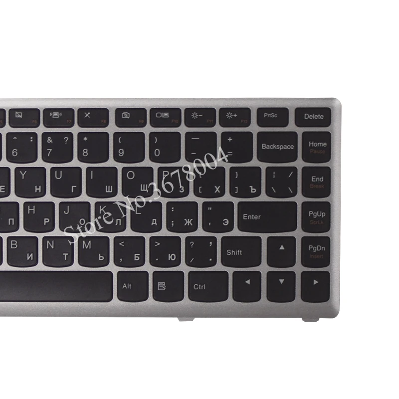 100% Новая русская/RU Клавиатура для ноутбука LENOVO IdeaPad U410 с серебряной рамкой