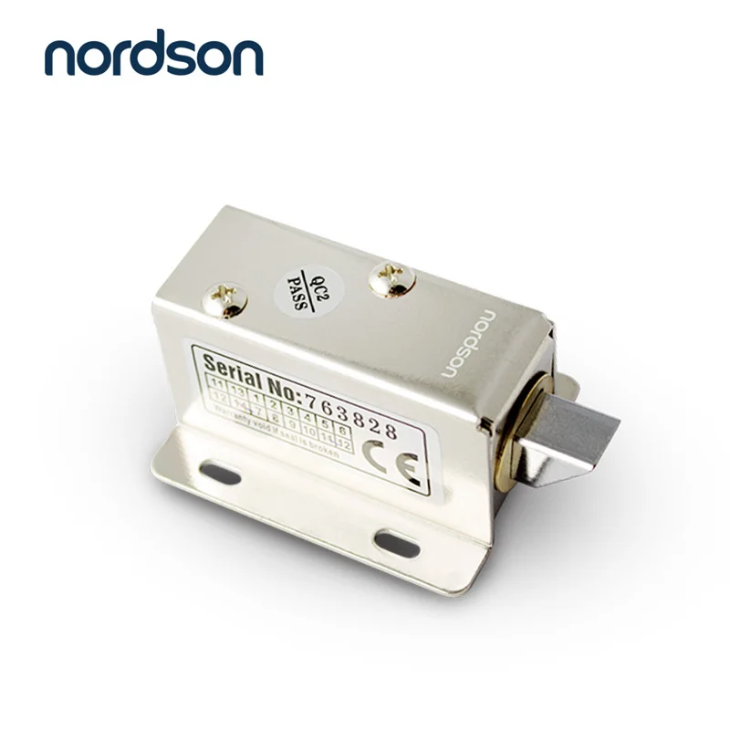 Nordson DC12V/24 V Электрический Засов Замок небольшого шкафа удерживающая сила 200lbs/100kg мини мебель замок для ящика замок
