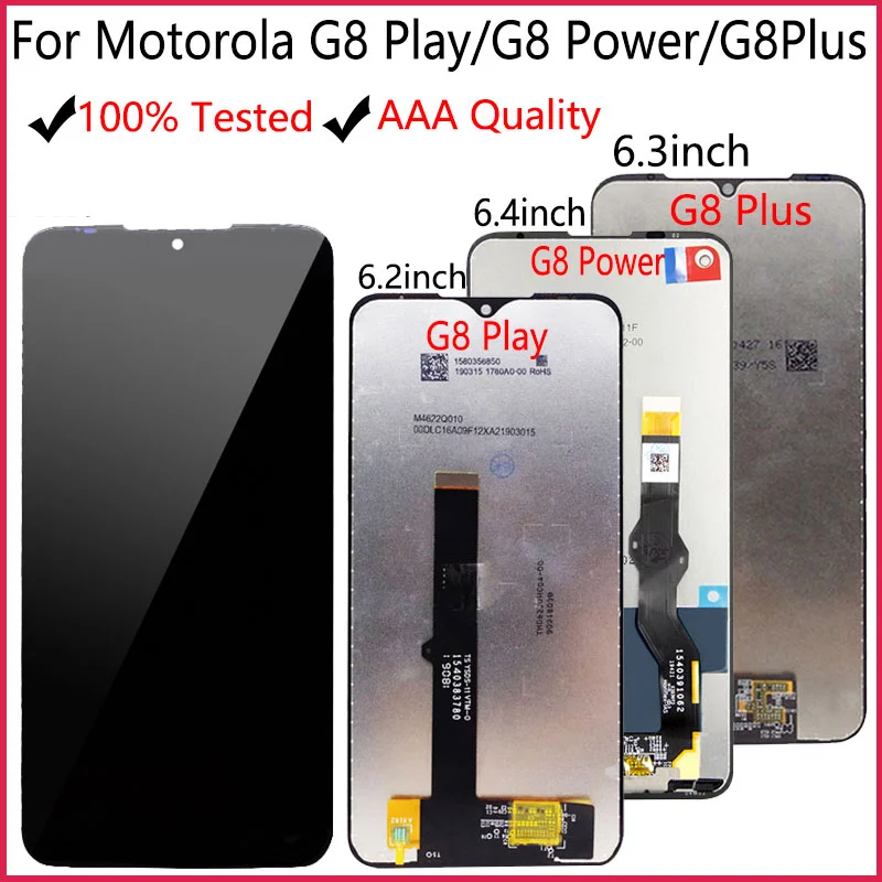 ЖК дисплей для Motorola Moto G8 Play XT2015 Plus сенсорный экран в сборе Power Lcd|Экраны мобильных
