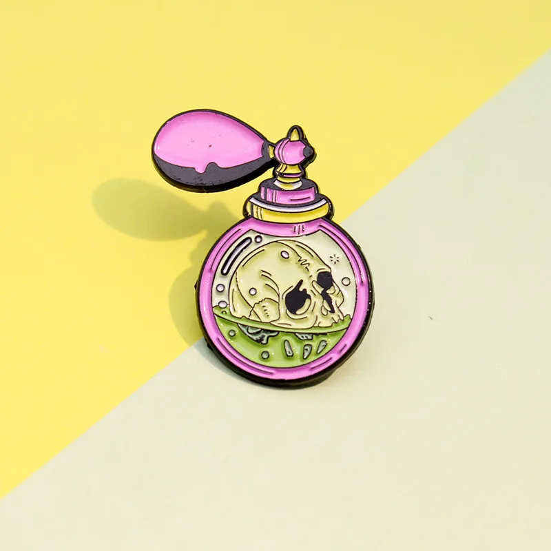 XCMRYSP пурпурная брошь в виде ведьмы значок таинственного скелета духов