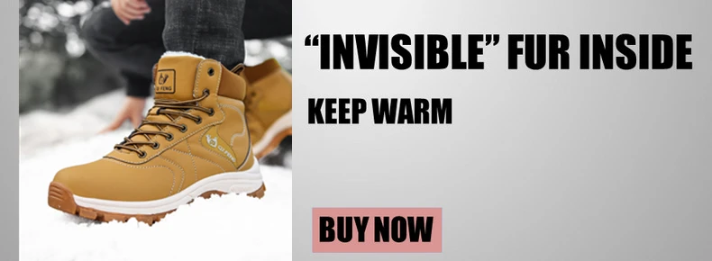 Winter Men's Ankle Boots Classic Outdoor Athletic Sneakers Athletic Shoes Women Boots Female Warm Large Size Cotton Shoes 36-48