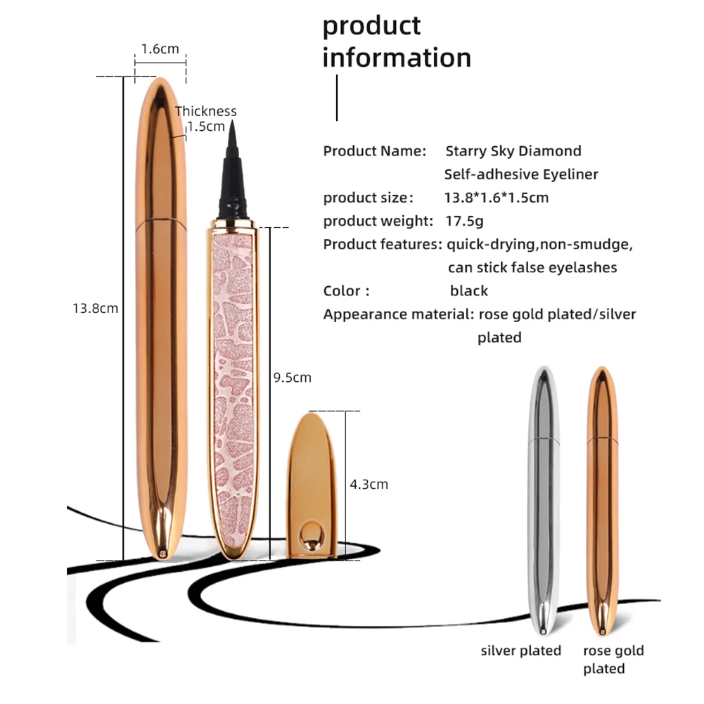 10 шт. Волшебные самоклеящиеся ресницы подводка для глаз долговечная без клея
