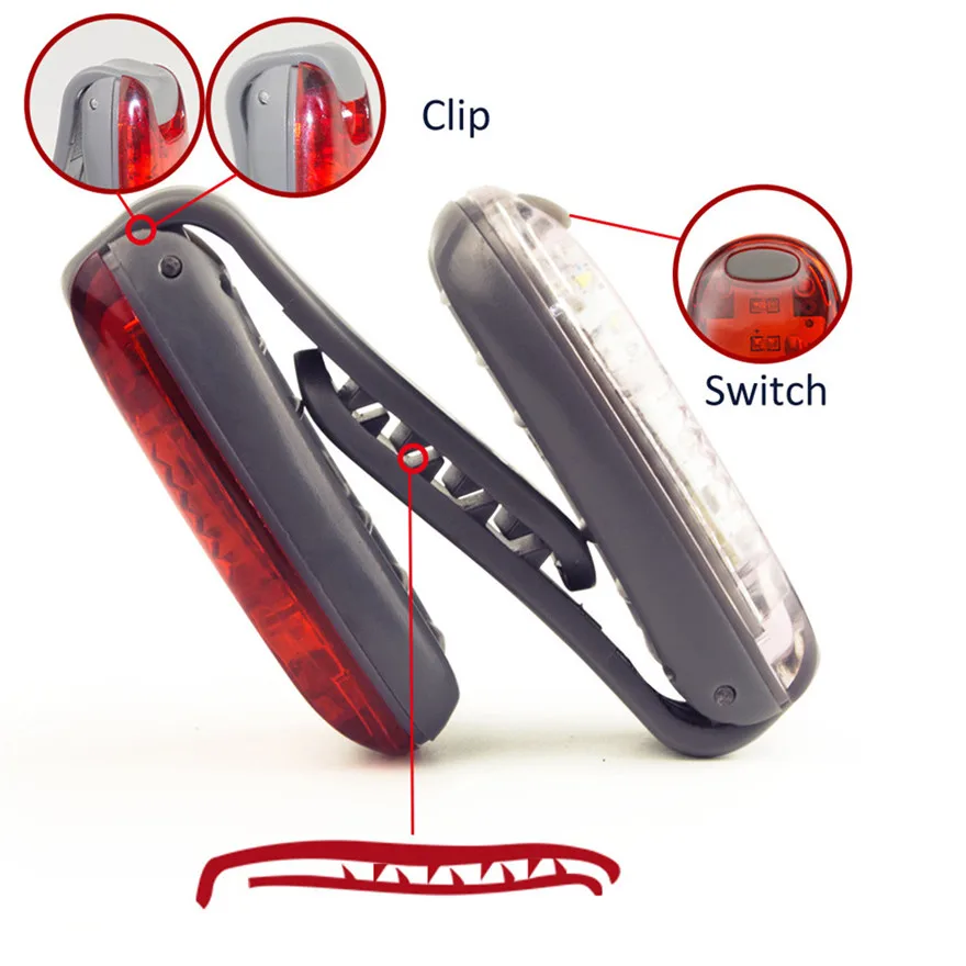 Светодиодный светильник с напоминанием о безопасности для бега на открытом