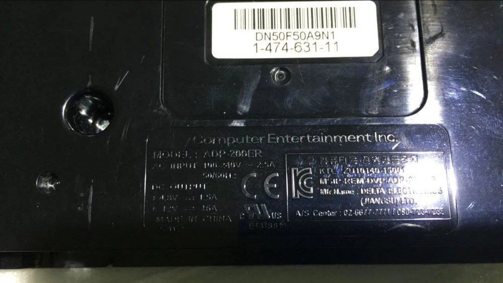 Оригинальная б/у Замена 4Pin Питание адаптер N14 200P1A ADP 200ER для Playstation 4 PS4 CUH