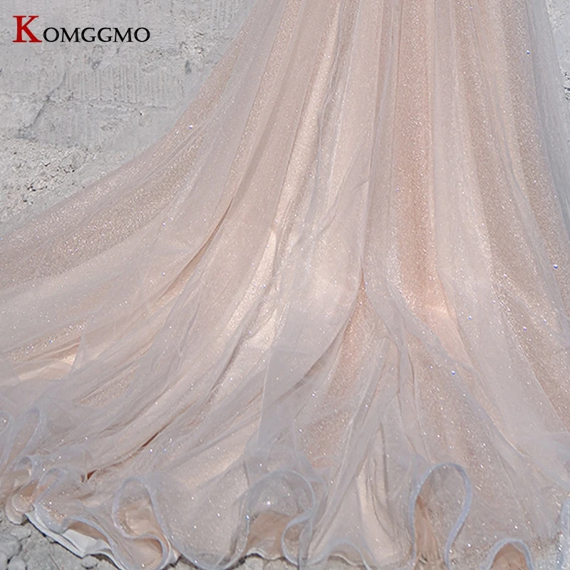 

100% Real V-Neck Embroidery Appliques Sleeveless Wedding Dress for Women 2021 Hot Sale Backless Chapel Train Bridal Ball Gown