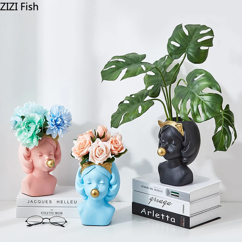 Креативная Скандинавская каучуковая ваза в современном стиле с абстрактными