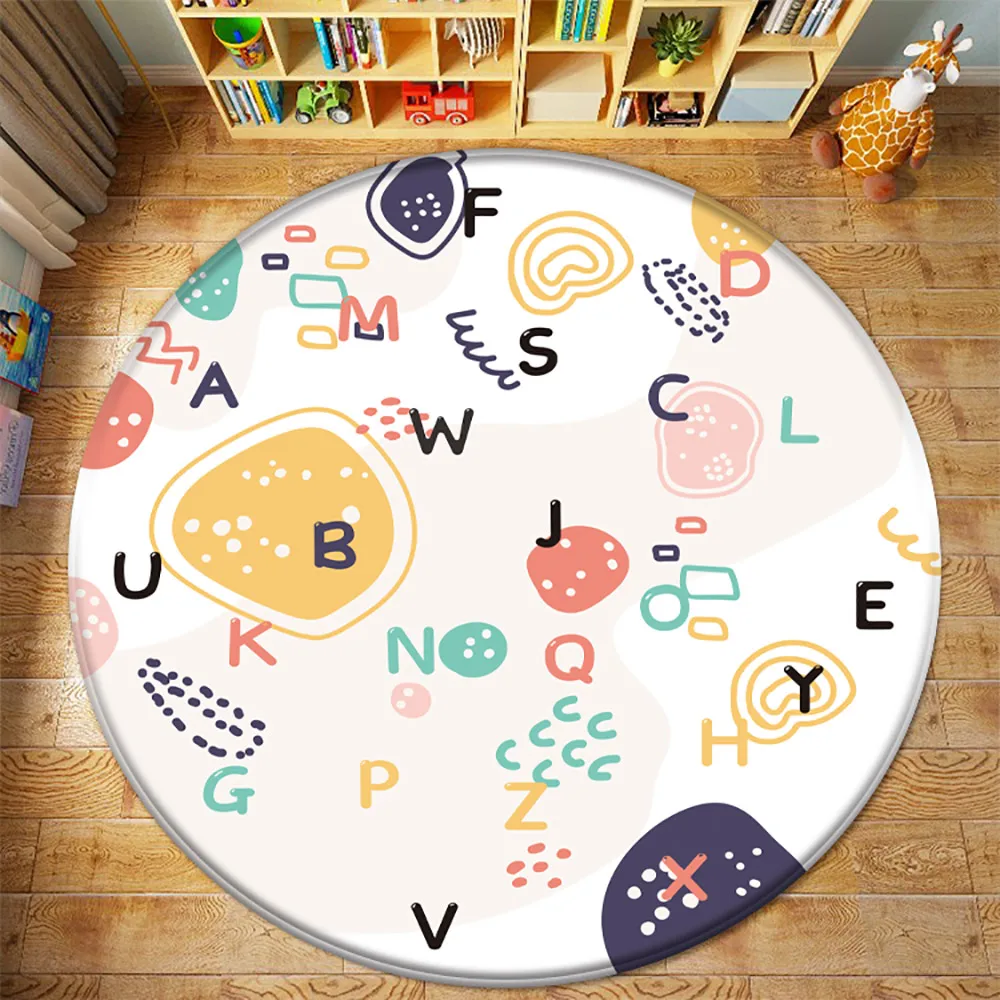 

Новинка, Детский круглый ковер для игр в детской комнате, высококачественный ковер из фланели