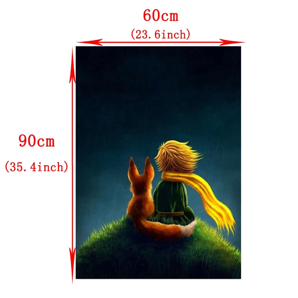 Постер из фильма Маленький принц картина на стену Маленького принца и лисы