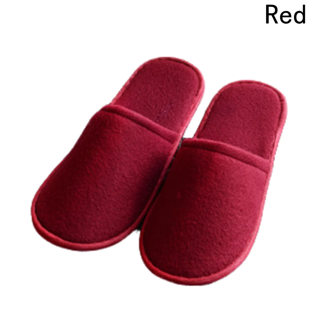 1 Pairs Anti Slip Unisex Flat Disposable Slipper Lightweight Fluffy Sanitary Hotel travel Use Brushed Slippers | Дом и сад