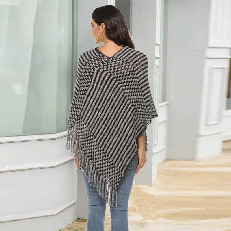 2019 мусульманская трикотажная теплая накидка-пончо накидка-шаль Дубай Турция