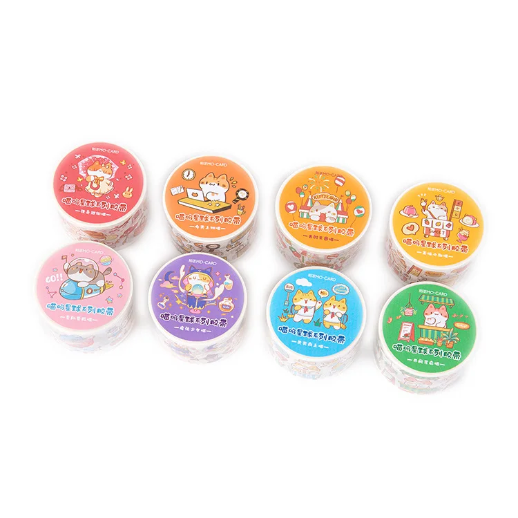 

1pcs/1lot Washi Masking Tapes Cat Planet Decorative Adhesive Scrapbooking DIY Paper Japanese Stickers 5M