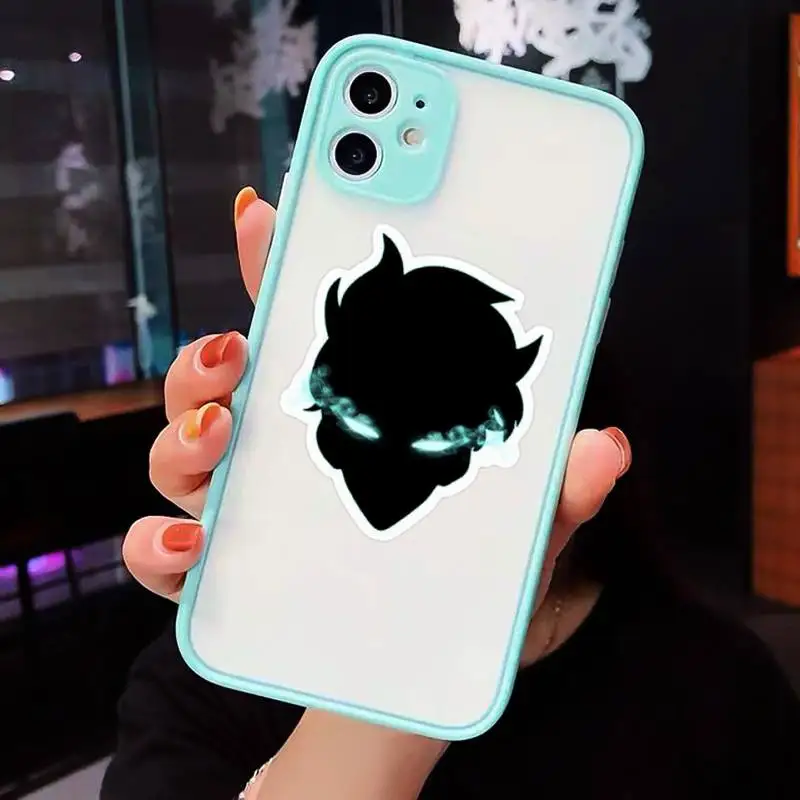 

leveling cute cartoon Bear warrior Phone Cases Matte Transparent for iPhone 7 8 11 12 s mini pro X XS XR MAX Plus cover funda