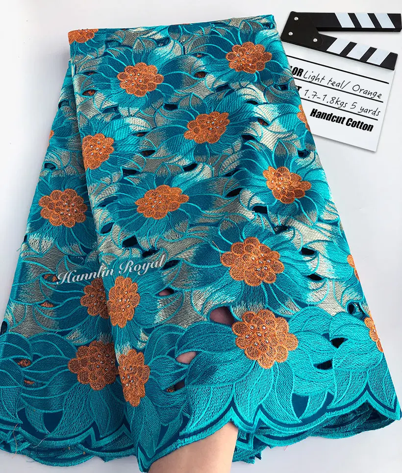 5 ярдов тяжелая кружевная хлопковая ткань ручной работы африканская швейцарская