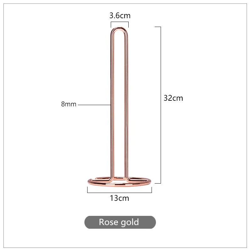 

Nordic style golden wrought iron paper towel holder dining table kitchen storage roll paper holder vertical paper towel holder