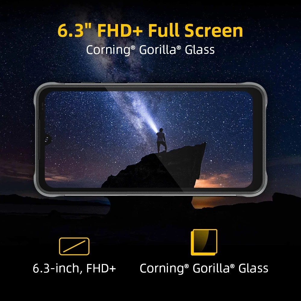 Смартфон UMIDIGI BISON Pro IP68/IP69K задняя камера 48 МП 6 3 дюйма Android 11 5000 мА · ч MTK Helio G80