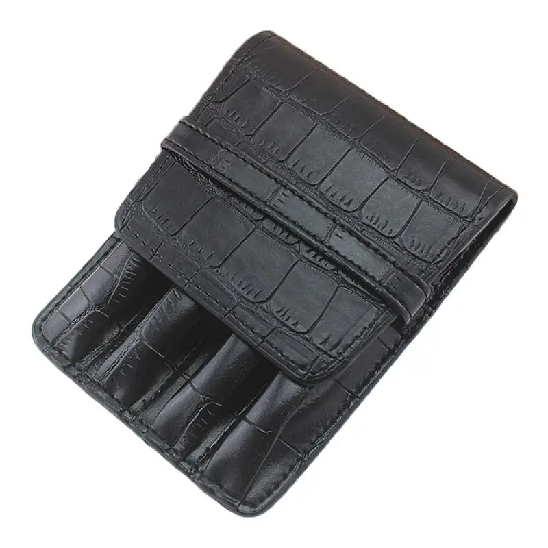 

Crocodile Skin Pattern Roller Fountain Pens Case Pouch Separate Slot Writing Holder Supplies for 4 Pens