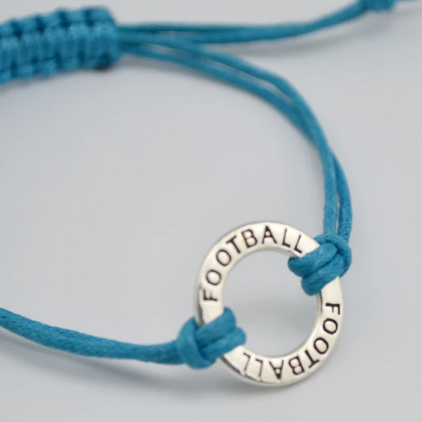 

Модный футбольные украшения регулируемый браслет