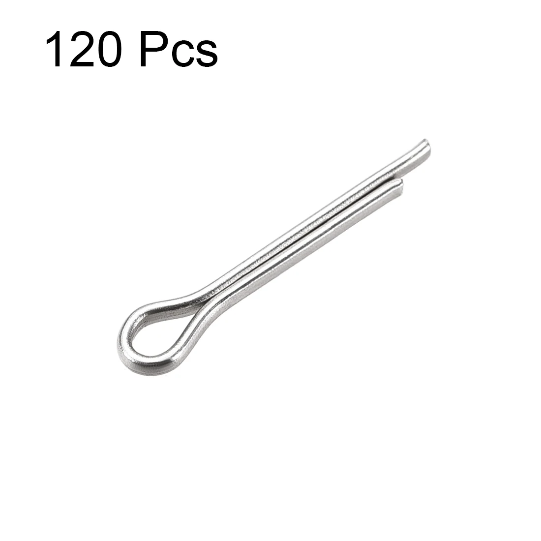 

uxcell 120Pcs Split Cotter Pin - 1.5mm x 10mm 304 Stainless Steel 2-Prongs Silver Tone for Secure Clevis Pins,Castle Nuts