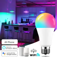 15W WiFi Smart Light LED Bulb B22 E27 RGB LED Lamp Work With Alexa/Google Home 85-265V RGB+White Dimmable Timer Function Bulb 20