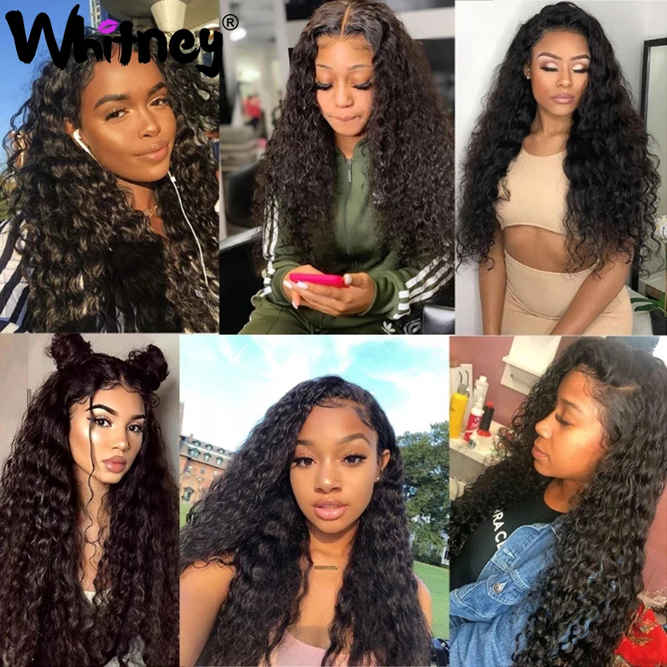 

Peruvian Water Wave Human Hair Lace Front Wig Wet And Weave Lace Wig 100% Remy Hair Deep Wave Lace Closure Wigs For Women
