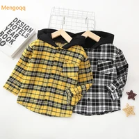 children fashion jacket 18m 6y toddler kids girls boys autumn spring full sleeve plaid hooded single breasted top outwear
