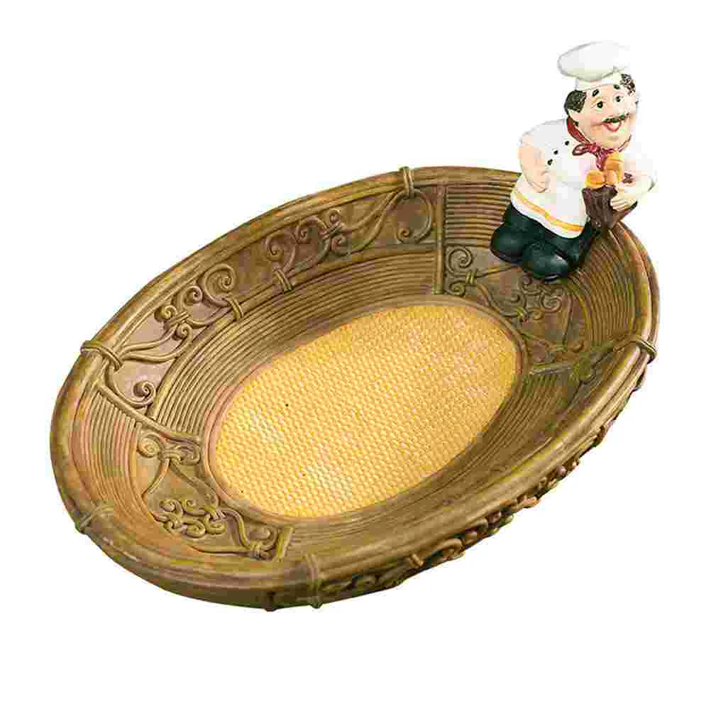 

1Pc Household Storage Tray Chef Resin Adornment Unique Candy Storage Holder