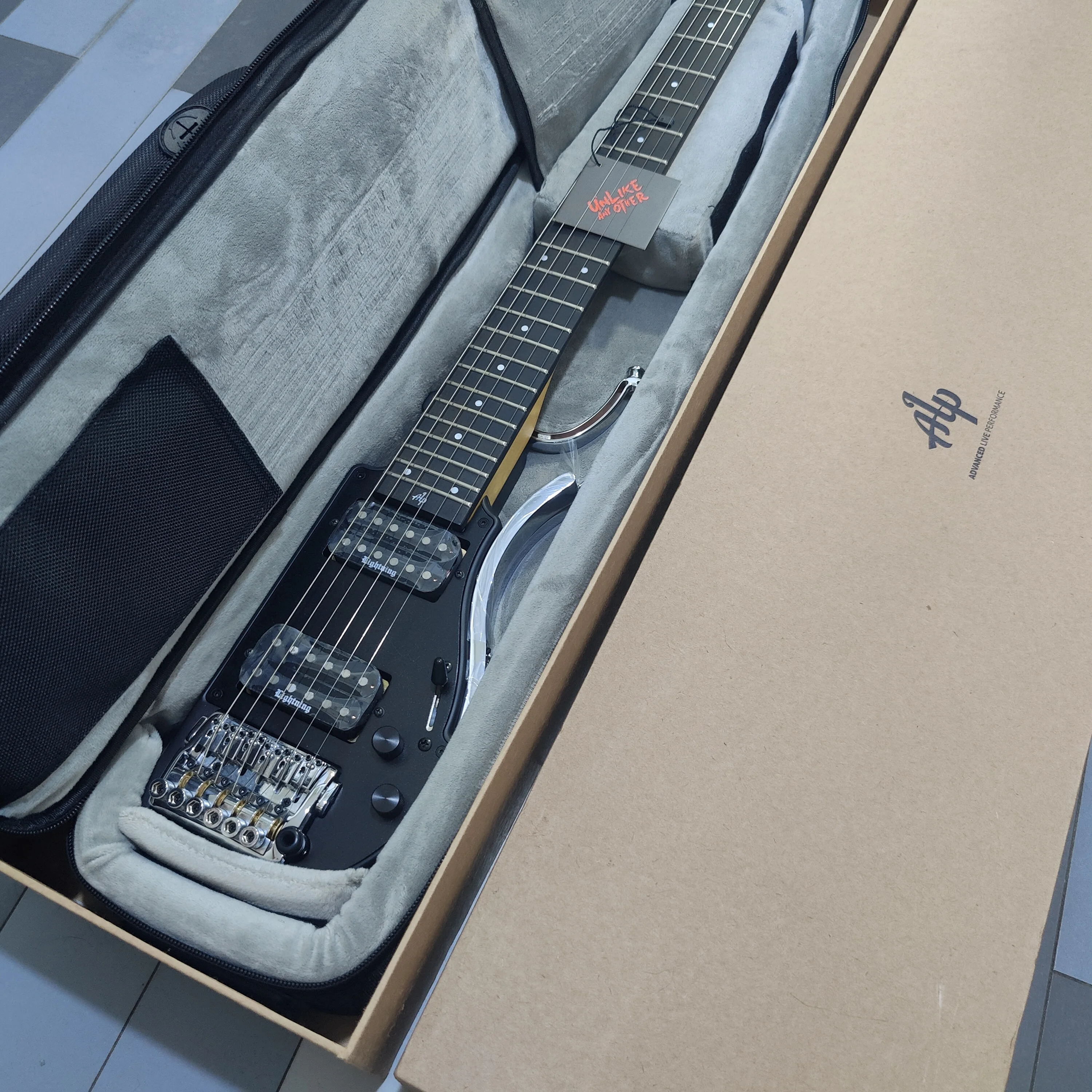 Складная Бесшумная электрическая гитара ALP складная безголовая со свинцовым