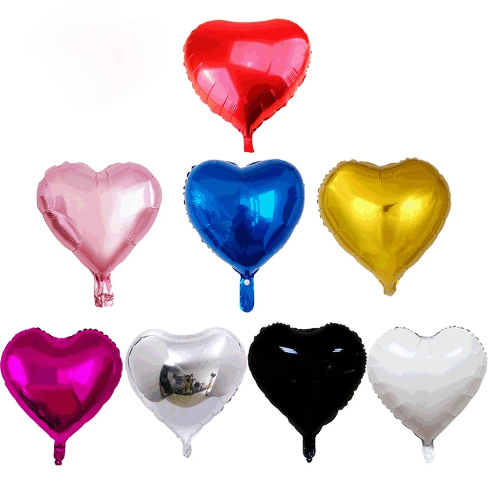

Colorful Heart Foil Balloons Birthday Party Supplies Wedding Decoration Baby Shower Decorations For Girls Balloons Wholesale