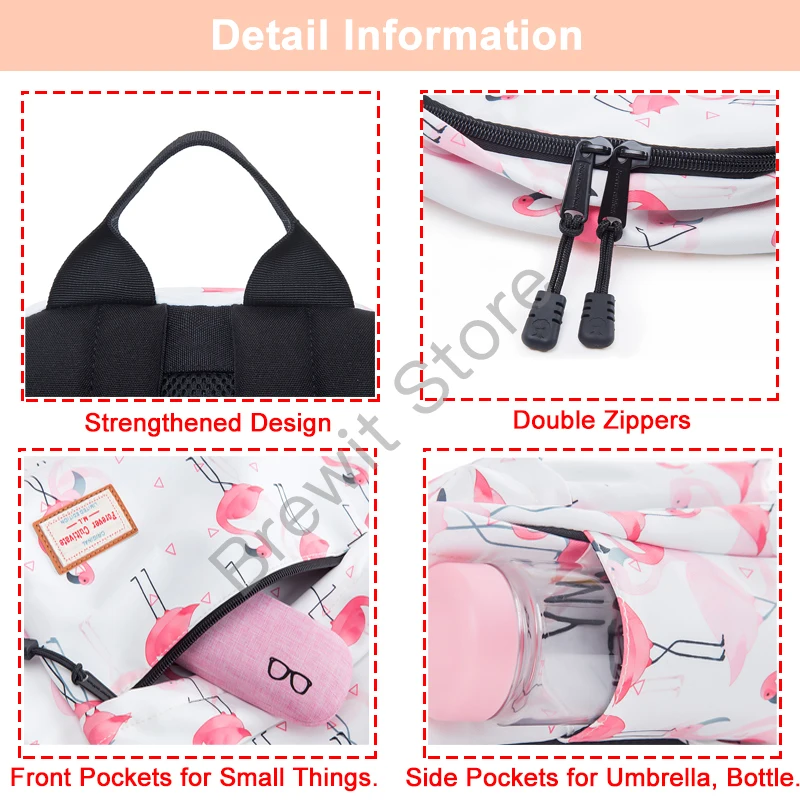 women laptop backpack school bags for teenager girls bagpack mochila feminina escolar flamingo rucksack stylish canvas backpacks free global shipping