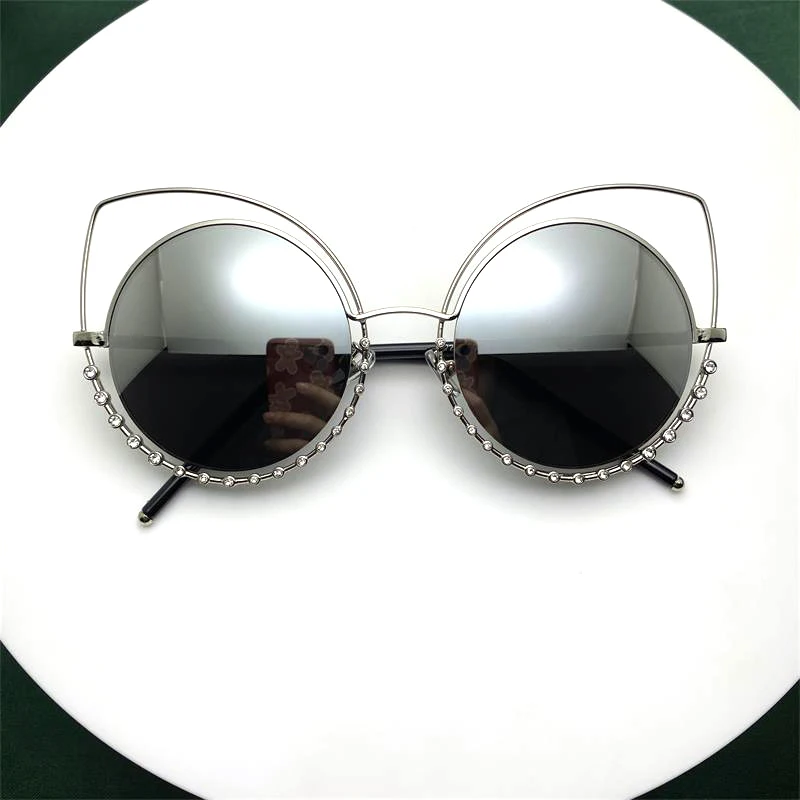 Солнцезащитные очки кошачий глаз брендовые дизайнерские модные роскошные