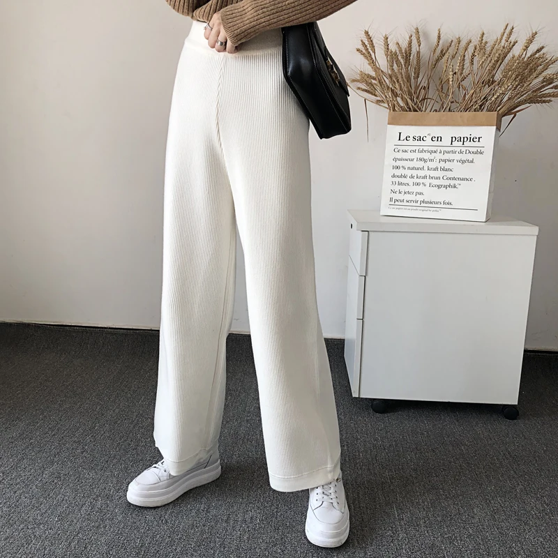 Новинка 2019 зимние женские брюки мягкие восковые удобные кашемировые трикотажные