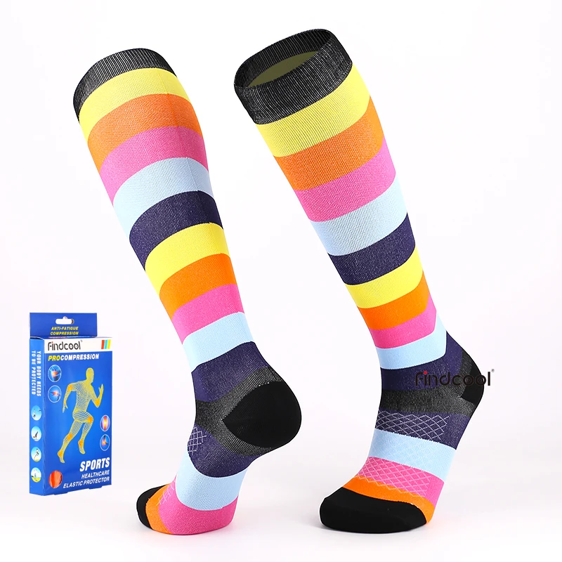

Findcool Running Cycling Men Long Socks Sports Compression Socks Support Outdoor Racing Pressure Stockings Thermal Socks