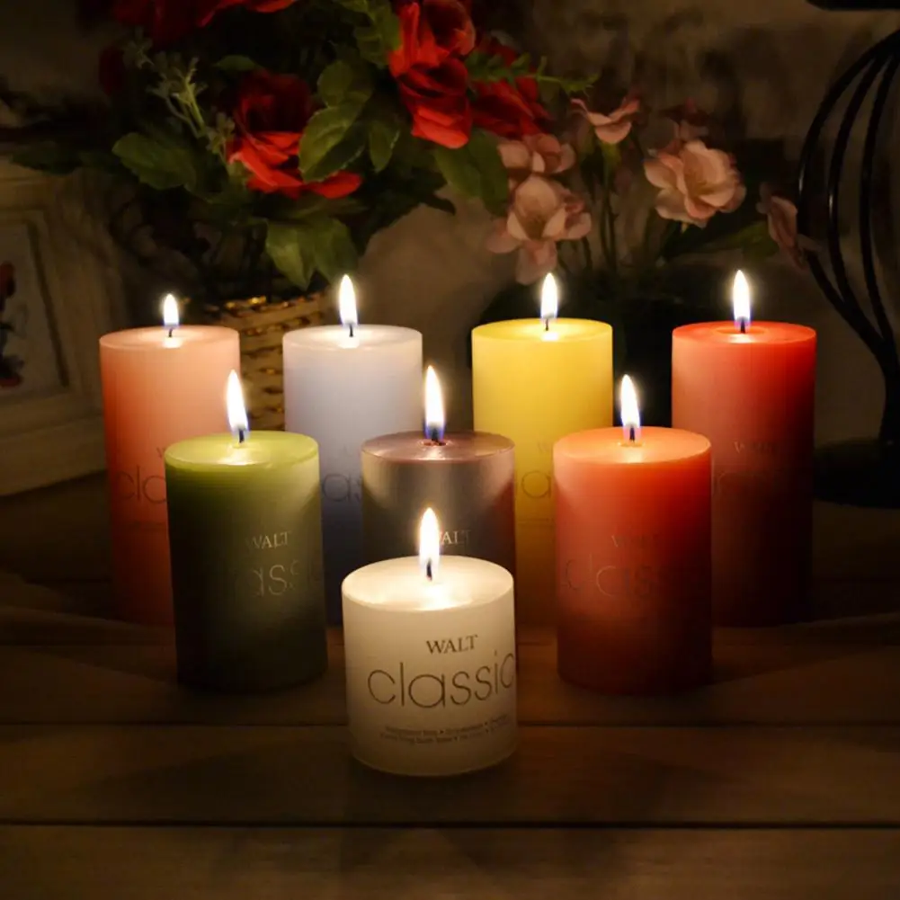 

1Pc Romantic Scented Candle Natural Floral Floral Fragrance Smokeless Wedding Decor Candles Wax Candles Scented Wedding Hom U3H2