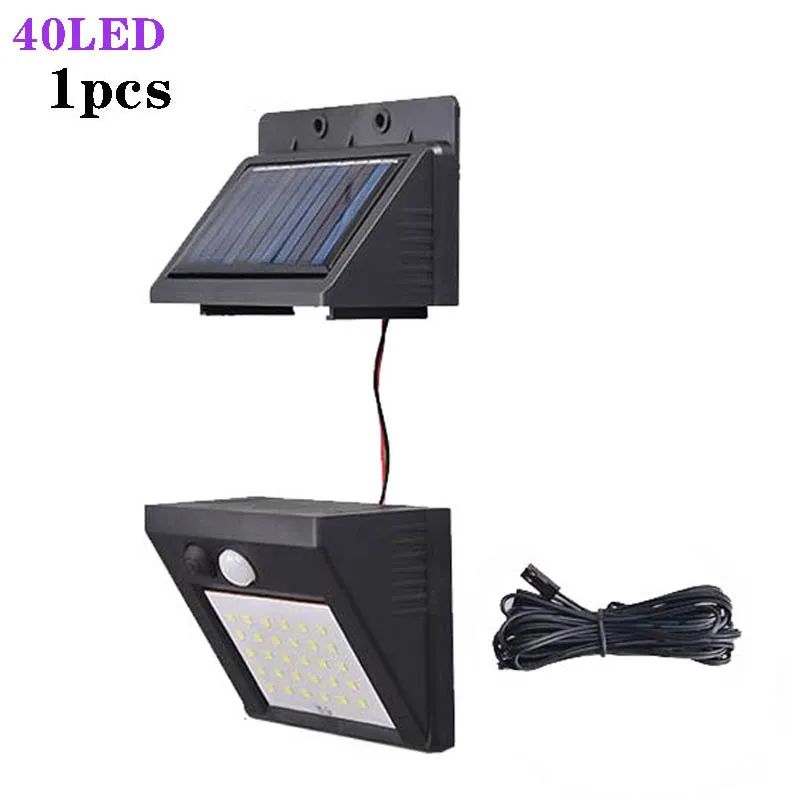 White separated 1pc A2 40LED солнечные лампы фонари PIR сенсор Открытый солнечной энергии настенный светильник энергосберегающий Водонепроницаемый Ip 65 разделение сада Moden - Emitting Color: White separated 1pc