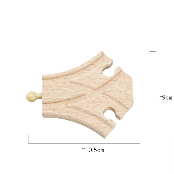 Double Curvature A TBKJOYS деревянные железнодорожные дорожки, аксессуары для железной дороги, все виды деревянных дорожек, различные компоненты, развивающие игрушки - Цвет: Double Curvature A