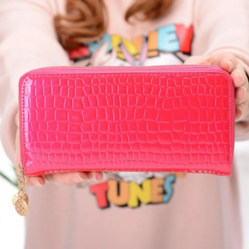 Bokinslon Большой Вместительный Длинный кошелек с двойной молнией Женский из