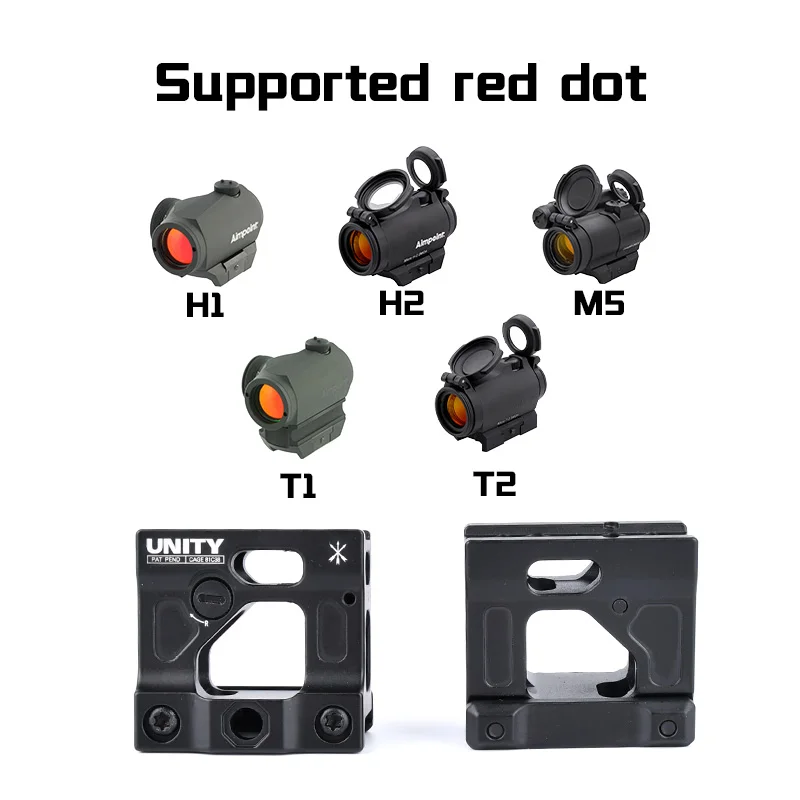 WADSN H1 H2 T1 T2 CompM5 Red Dot Быстрый Micro крепление единство Airsoft оптический прицел