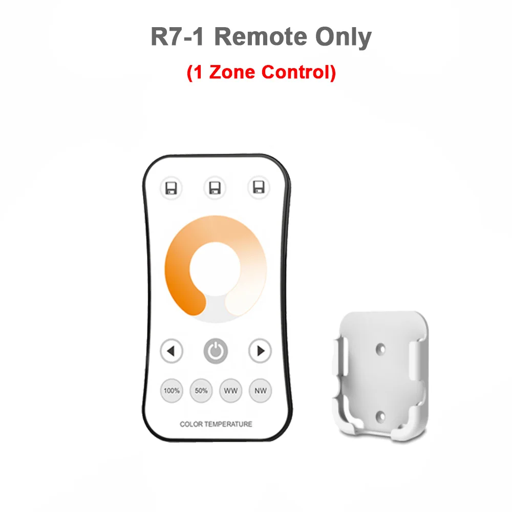 R7-1 Remote Only CCT светодиодный контроллер 12 В 24 В 2CH 10A RF 2,4G беспроводной пульт дистанционного управления 12 вольт WW CW умный Wi-Fi затемнитель контроллер для двойной белый Одиночный цвет CT светодиодные полосы света - Color: R7-1 Remote Only