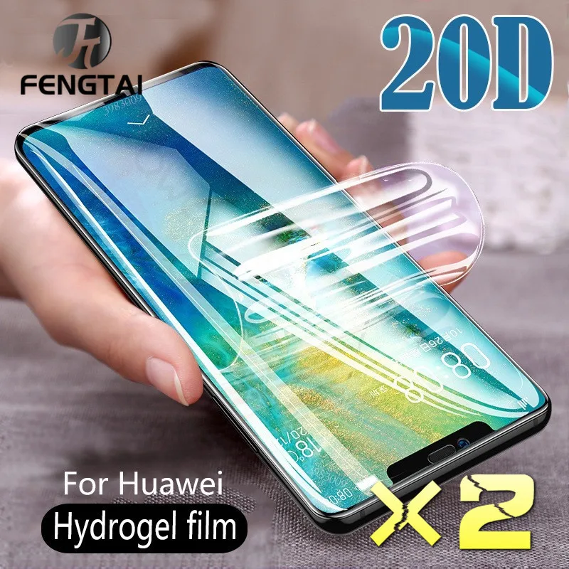 

2Pcs Hydrogel Film for Huawei P30 P40 P20 Mate20 X Pro Lite Nova5t P Smart Z Y7 Y9Prime 2019 Screen Protector Huawei Accessories
