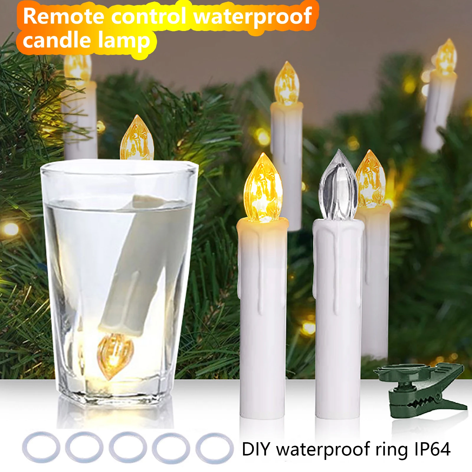 10pcs Christmas birthday party led candle lamp simulated flame lamp warm candle family