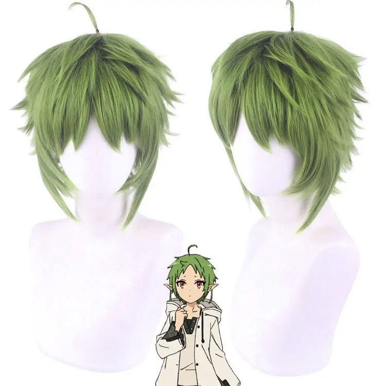 

Sylphiette Greyrat Cosplay Wig Mushoku Tensei Green Short Wigs Heat Resistant Synthetic Hair Halloween For Girls