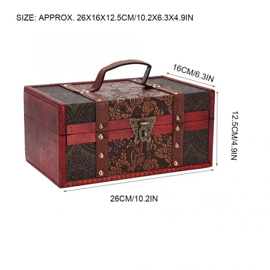 Портативный винтажный контейнер для ювелирных изделий деревянные кольца серьги