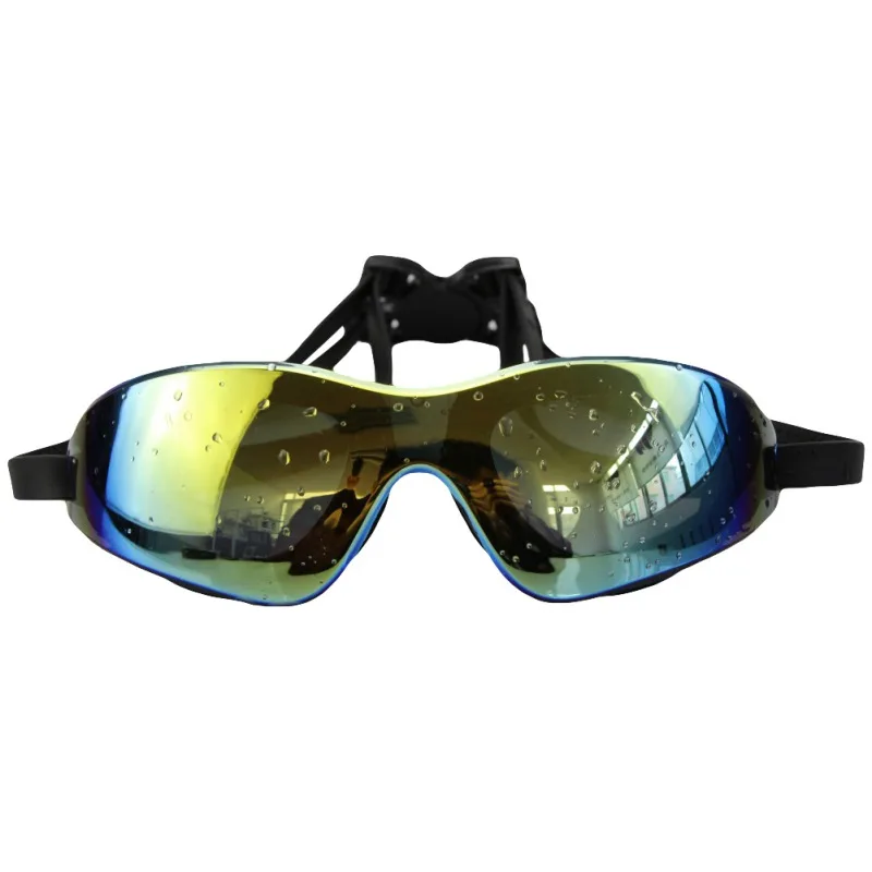 Мужские и женские очки для плавания цветные большие диоптрийные противотуманные
