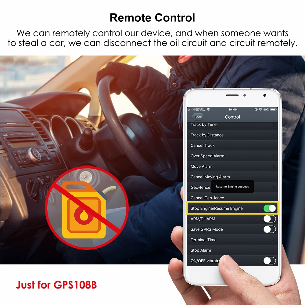 Автомобильный gps трекер 10000 мАч длительное время в режиме ожидания превышение