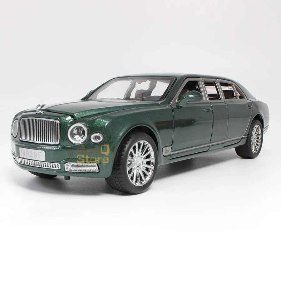 

For Bentley Mulsanne 1:24 Metal Diecast Alloy Car Model 1/24 Scale High Simitation Cars Toy Sound and Light Pull Back