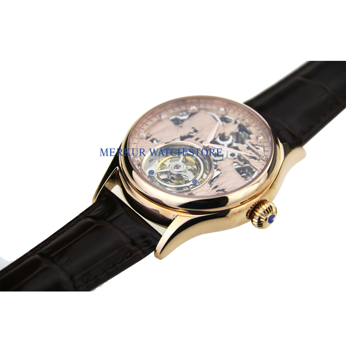 Sugess мужские часы Механические чайки Ханчжоу Высокая Beat Tourbillon движение Skelenton роскошное платье Золотая Коза