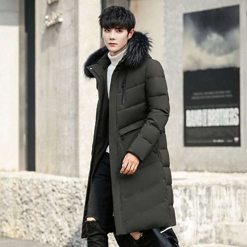 2019 зимняя мужская куртка очень теплая дутая высокого качества Мужская средней
