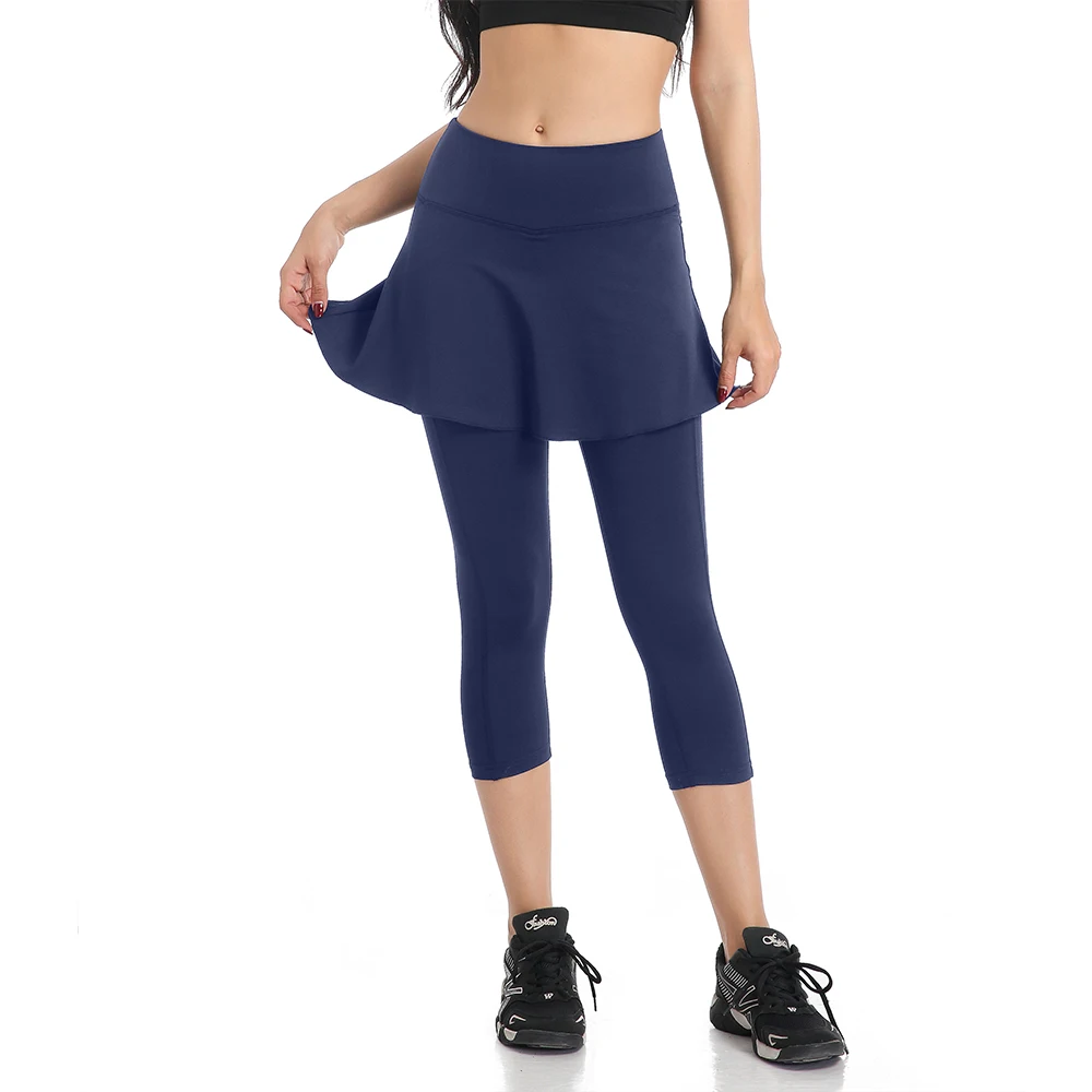 EAST HONG Для женщин Капри Юбка Спортивная футболка для занятий теннисом бега юбка