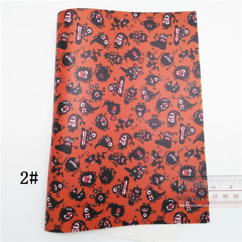 Хэллоуин Монстры печатная синтетическая искусственная кожа Виниловая Ткань